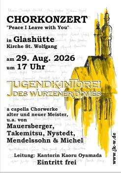 Chorkonzert Jugendkantorei des Wurzner Domes in der Kirche Glashütte